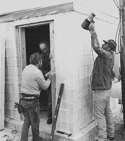 Club members completed every detail of the shack.